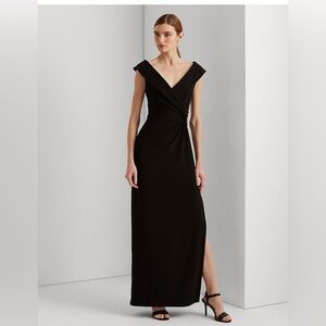 Elegant Black Lauren by Ralph Lauren Evening Dress